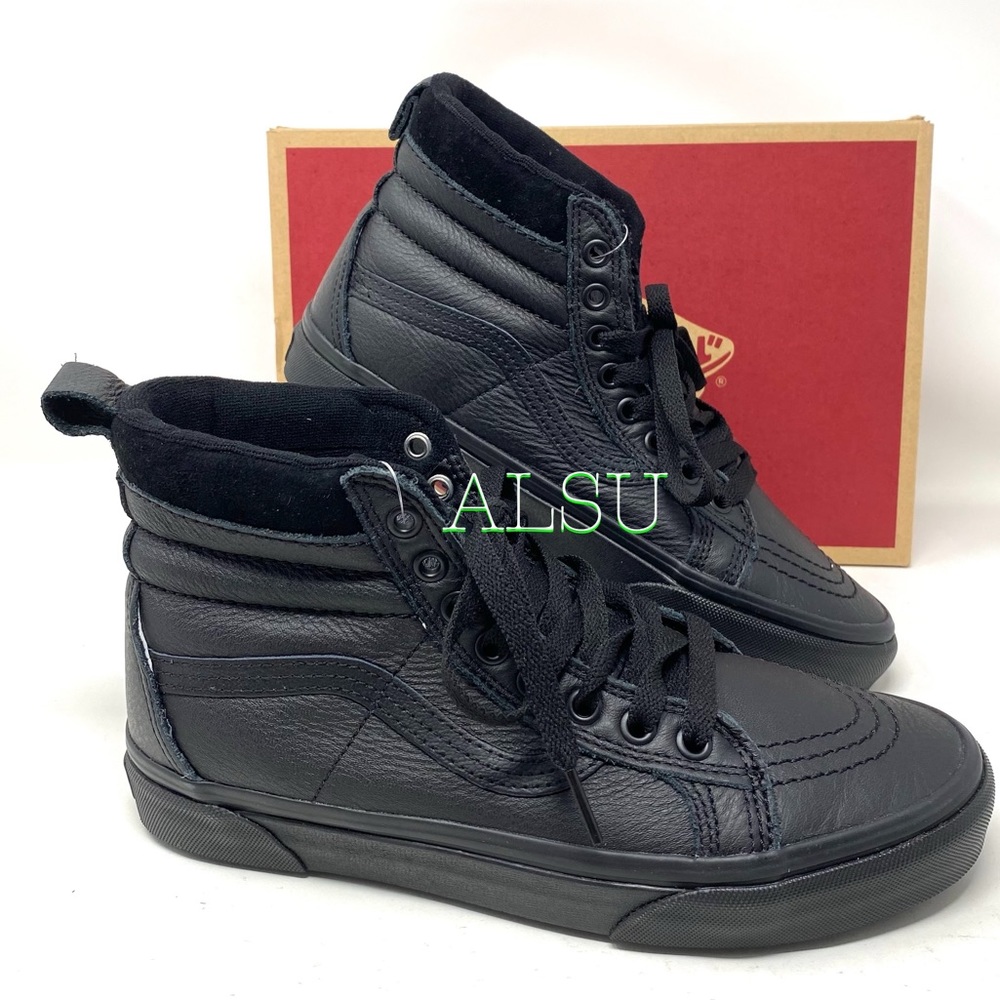 VANS SK8-HI MTE Leather Black Women’s Sneakers Size 8.5 VN0A4BV7XKN - Picture 7 of 10
